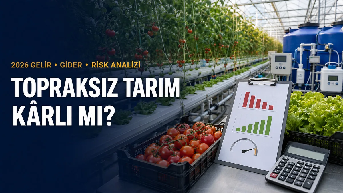 Topraksız tarım serasında gelir, üretim giderleri ve yatırım risklerinin hesaplanması