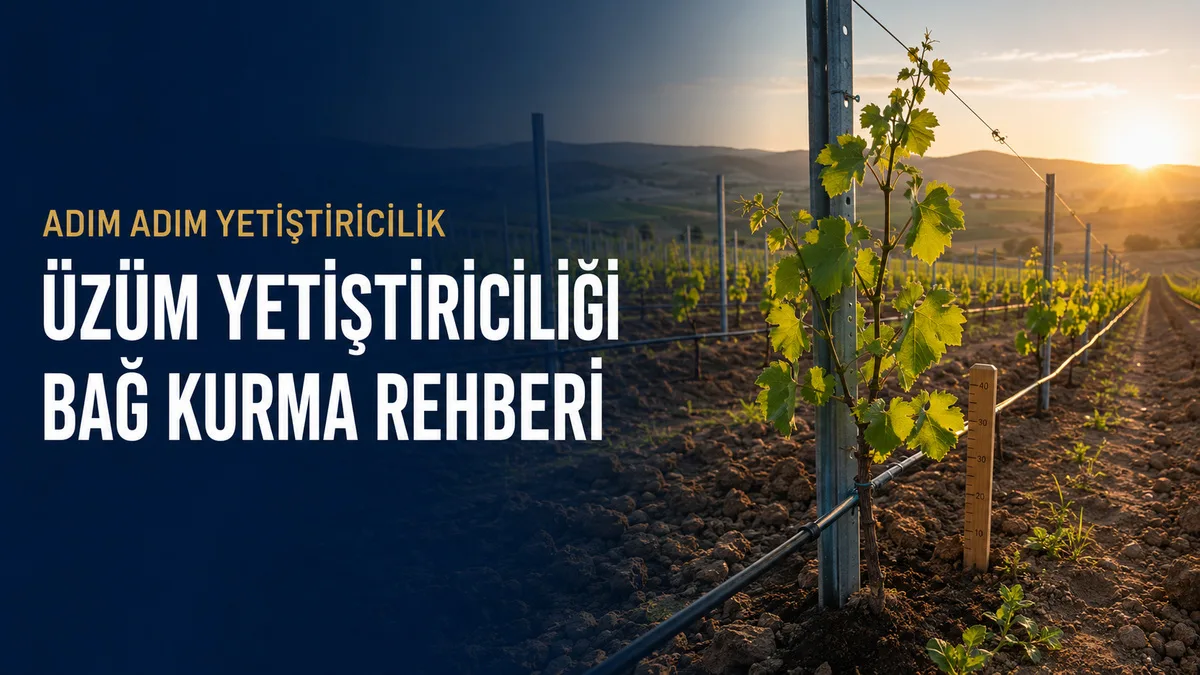 Üzüm yetiştiriciliği ve modern telli bağ kurma aşamaları