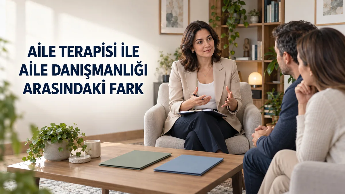 Aile terapisi ile aile danışmanlığı arasındaki farkları çift görüşmesi üzerinden değerlendiren uzman