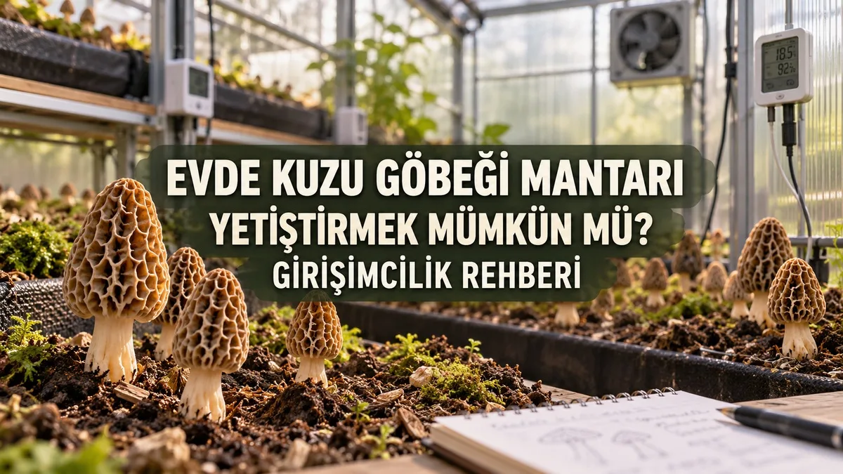 Kontrollü üretim yatağında sensörlerle takip edilen ev tipi kuzu göbeği mantarı yetiştiriciliği denemesi.